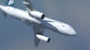 Un avion en train de s''écraser. (image de synthèse)