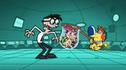 L-R: Mr. Crocker, Cosmo, Wanda, Sparky