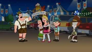 L-R: Stan, Hayley, Francine, Steve und Roger