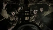 Lt. Tony Ward and his Crocodile tank crew, drive out onto the battlefield. L-R Kaden Bettger, Derrick De Villiers, Tannar Gillespie, Matt Polidoro.