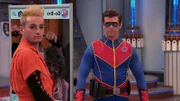 L-R: Frankini (Frankie Grande), Captain Man / Ray Manchester (Cooper Barnes)