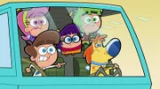 L-R: Timmy, Wanda, Poof, Cosmo, Sparky