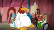 v.li.: Miss Prissy, Foghorn Leghorn, Pappy Prissy