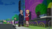 PHINEAS AND FERB - "Love at First Byte" - When Mom becomes overwhelmed with organizing a block party, she asks Phineas and Ferb for their help in making the party's finale memorable. Meanwhile, Candace plans to bust her brothers, but their team up with Mom throws a bit of a wrench into her situation. Over at the block party, Doofenshmirtz tries to set Norm up with a female robot, but Norm's nerves get the best of him.  This episode of "Phineas and Ferb" premieres Friday, August 2 (9:00 PM - 9:15 PM ET/PT) on Disney Channel. (DISNEY CHANNEL) DR. DOOFENSHMIRTZ, NORM