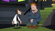 PHINEAS AND FERB - "Love at First Byte" - When Mom becomes overwhelmed with organizing a block party, she asks Phineas and Ferb for their help in making the party's finale memorable. Meanwhile, Candace plans to bust her brothers, but their team up with Mom throws a bit of a wrench into her situation. Over at the block party, Doofenshmirtz tries to set Norm up with a female robot, but Norm's nerves get the best of him.  This episode of "Phineas and Ferb" premieres Friday, August 2 (9:00 PM - 9:15 PM ET/PT) on Disney Channel. (DISNEY CHANNEL) DR. DOOFENSHMIRTZ, NORM