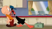 v.li.: Elmer Fudd, Daffy Duck