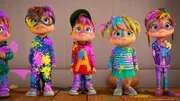 L-R: Theodore, Simon, Alvin, Eleanor und Jeanette