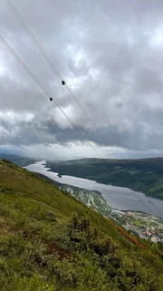 Blick vom Berg Åreskutan ins Tal.