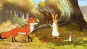 Der kleine braune Hase hat aus Versehen beiden Freundinnen – der kleinen Rotfüchsin und der kleinen Feldmaus – versprochen, mit ihnen zu spielen.