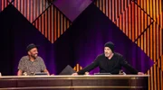 Heute zu Gast bei Oliver Kalkofe: v.l.n.r. Simon Pearce und Torsten Sträter