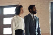 l-r: Safiya Masry (Indira Varma), Aaron Wallace (Nicholas Pinnock)