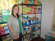 Nicole with stock pile.