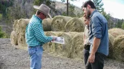 Jessica Chobot und Phil Torres interviewen Colby Marshall (l.) auf einer Ranch in Oregon