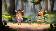 Dudley (l.), Prinz Ivandoe (2.v.r.), Bert (r.)
