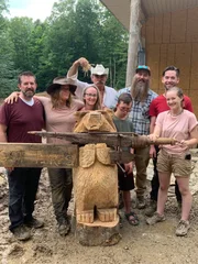 Familie Broadhead mit Marty und Matt Raney.