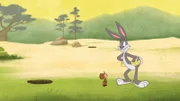 L-R: Elmer Fudd und Bugs Bunny