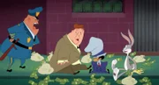 Mugsy (2.v.l.), Rocky (2.v.r.), Bugs Bunny (r.)