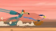 v.li.: Wile E. Coyote, Road Runner