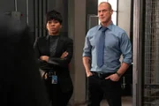 Pictured: (l-r) Danielle Moné Truitt as Sergeant Ayanna Bell, Christopher Meloni as Detective Elliot Stabler