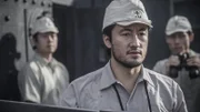 Als ein japanischer Ausguck die USS Batfish entdeckt, ändert das Q-Schiff seinen Kurs. (Dramatische Erholung) L-R: Alex Law, Gabriel Prevost, Jason Kim. (Pacific Fleet II Productions, Inc./Sean F. White)