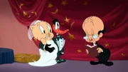 Porky Pig (l.), Daffy Duck (m.)