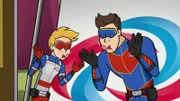 L-R: Henry / Kid Danger, Ray / Captain Man