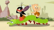 Oben, v.li.: Daffy Duck, Porky Pig