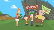 l.-r. Candace, Phineas, Ferb