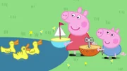 L-R: Peppa Pig, George Pig