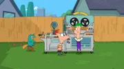 (l.-r.) Perry, Phineas, Ferb