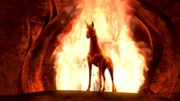 Das Feuer-Einhorn erscheint.