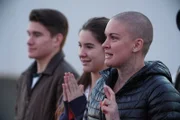 Amanda and family crossing their fingers that all the dogs are safe and sound on the approaching plane transport.