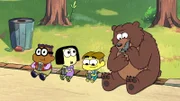 L-R: Remy (voiced by Zeno Robinson), Tilly Green (voiced by Marieve Herington), Cricket Green (voiced by Chris Houghton)