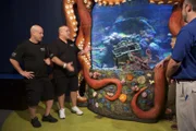Wayde, Brett with the finished Greensboro Science Center tank.
