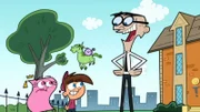 L-R: Wanda, Timmy, Cosmo, Poof, Mr. Crocker