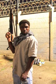 Somali fighter with an AK47