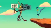 v.li.: Wile E. Coyote, Road Runner