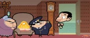 v.li.: Mrs. Wicket, Policeman, Mr. Bean