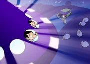 v.li.: Mr. Pod, Mr. Bean, Irma Gobb