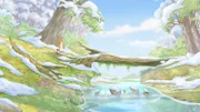 Der kleine Hase und die kleine Feldmaus sind mutig und machen sich auf die Suche nach dem Sänger des Frühlings-Liedes.