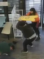 Canaan pins down Beltran inside Chucky’s Gas Station – surrounded by customers and employees