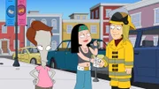 Roger (l.), Hayley (m.)