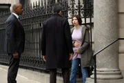 LAW & ORDER -- "Family Ties" Episode 23009 --  Pictured: (l-r) Mehcad Brooks as Det. Jalen Shaw, Reid Scott as Det. Vincent Riley, Sabrina Schlegel-Mejia as Darina Meleshko -- (Photo by:Virginia Sherwood/NBC)