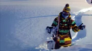 Skifahrer im Schnee.