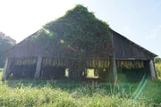 Ein Schuppen im Maisfeld auf dem Hof der Hexe Bell.