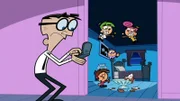 L-R: Mr. Crocker, Timmy, Cosmo, Poof, Wanda