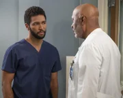 Dr. Winston Ndugu (Anthony Hill, l.); Richard Webber (James Pickens jr., r.)