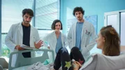 L-R: Damiano Cesconi (Marco Rossetti), Martina Carelli (Laura Cravedi), Riccardo Bonvegna (Pierpaolo Spollon)