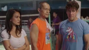 L:R. Kai Mendoza (Samantha Richelle), Ernesto Alamares (Arthur Acuña), Alex Walker (Christian Kane)