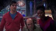 Captain Man / Ray Manchester (Cooper Barnes), Schwoz (Michael D. Cohen), Charlotte Page (Riele Downs)